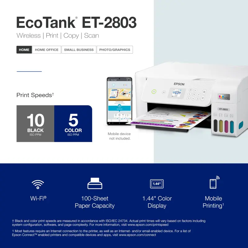Impresora Multifuncional Epson EcoTank ET 2803 Color Wi Fi