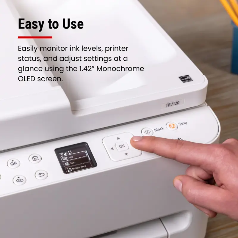 Impresora Multifunción Canon PIXMA TR7120 Inyección de Tinta Color Wi Fi ADF Dúplex