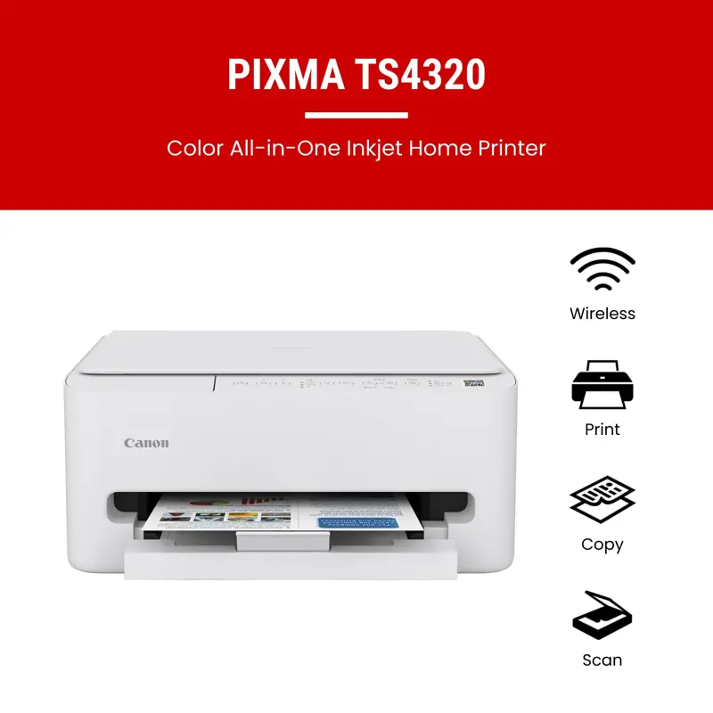 Impresora Canon PIXMA TS4320 Inkjet Multifunción Blanca