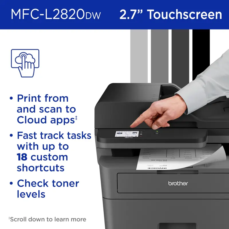 Impresora Laser Mono Compacta Brother MFC L2820DW Wi Fi