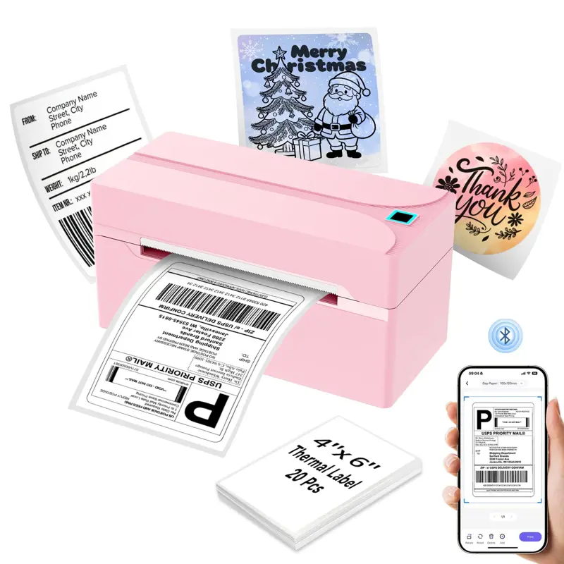 Impresora Etiqueta Térmica Bluetooth HKHKPI 4x6 Pequeñas