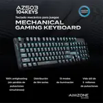 Teclado mecánico 104 full size negro Aimzone Games AZ503