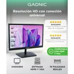 Monitor Led Gadnic 19 Pulgadas Full HD