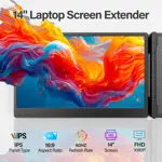 Extensor de pantalla portátil Monitor portátil 14" 1080P FHD IPS