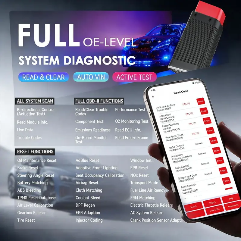 Escáner OBD2 LAUNCH AIOBD Bluetooth con IA para diagnóstico