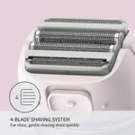 Afeitadora eléctrica Panasonic ES-AWL8AV para mujer, color morado