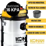 Aspiradora Industrial Konan 1400W 30Lts + Función Sopladora