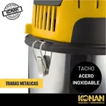 Aspiradora Industrial Konan 1400W 30Lts + Función Sopladora