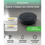 Aspiradora Robot Gadnic 3 Modos Control Remoto App Mopa Tanque de Agua 150 ml