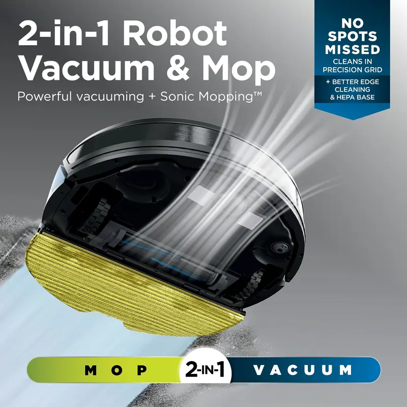 Robot Aspiradora y Trapeador Shark Matrix Plus RV2610WA con Base Autovaciable HEPA y Mapeo LiDAR 360