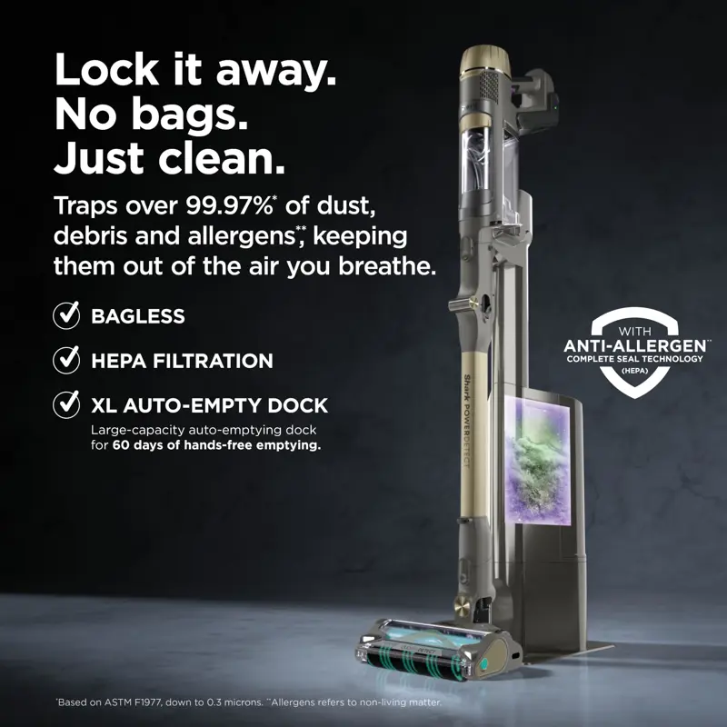 Aspiradora Inalámbrica Shark PowerDetect IP3253 Filtro HEPA Base de Autovaciado
