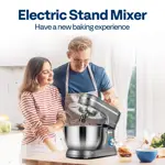 Batidora de Pie VIVOHOME 4.5L 8 Velocidades Eléctrica Gris