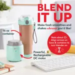 Licuadora de botellas USB personal Dash 500 ml Aqua con tapa de viaje