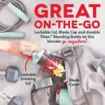 Licuadora de botellas USB personal Dash 500 ml Aqua con tapa de viaje