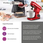 Batidora De Pie Planetaria Digital 3 En 1 Tivoli 5,2l 1200w