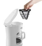 Cafetera de Filtro CA8133N/P - 1.5L, Antigoteo, Filtro Permanente, Blanca