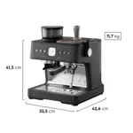 Cafetera Espresso Electrolux Expert Molinillo Integrado y Vaporizador de Leche Negra ECM90