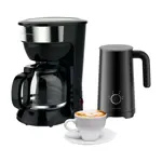 Combo Cafetera De Filtro 1,5lts y Espumador Leche 600w Daihatsu Negro