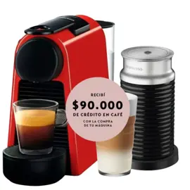 Cafetera  Essenza Mini Roja + Aeroc...