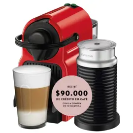 Cafetera  Inissia Roja + Aeroccino ...