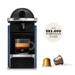 Cafetera Nespresso Pixie Blue Curva D62-AR-SI-NE