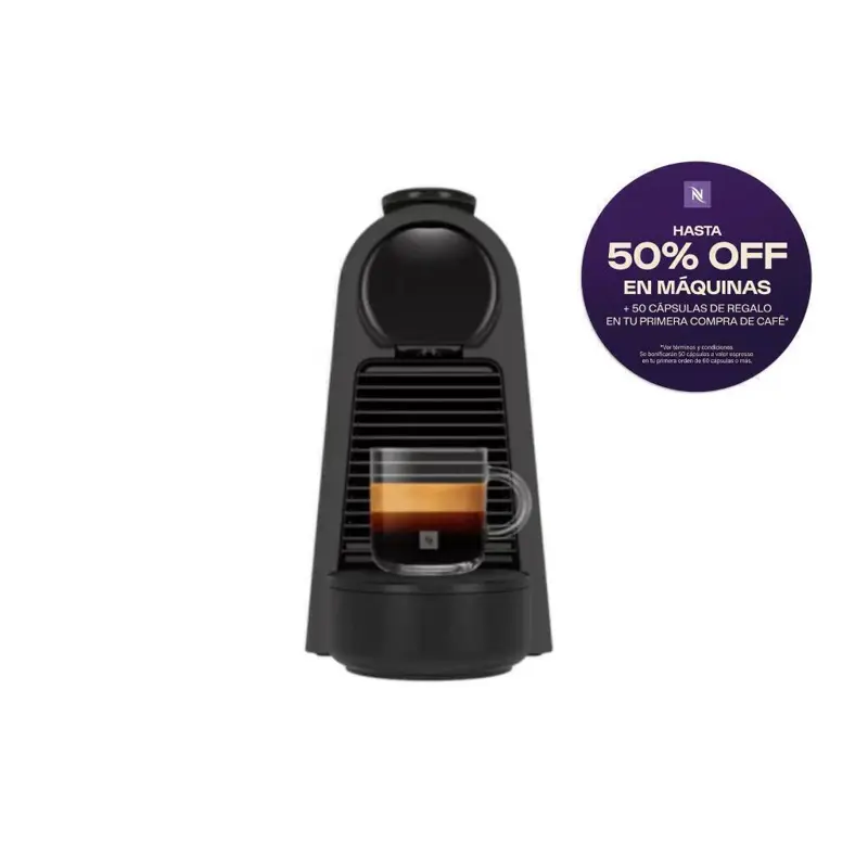 Cafetera Nespresso Essenza Mini Matt Black Piramidal D30 AR MM NE2