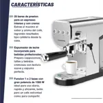 Cafetera Espresso Daihatsu DCF2000B 2l 2 Tazas 20 Bar