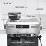 Cafetera Espresso 20 Bares con Molinillo Atelier Suono 1600 W
