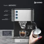 Cafetera Express Suono 1.5 L Acero Inoxidable 20 Bar 1350 W