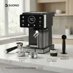 Cafetera Digital Expresso Automática Suono Espumador 20Bar 1.5L