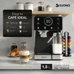 Cafetera Digital Expresso Automática Suono Espumador 20Bar 1.5L