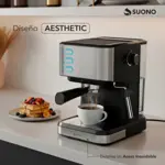 Cafetera SUONO Espresso Maker con Vaporizador de Leche 20 Bar 1.5 L