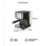 Cafetera Espresso Cuk By Gadnic 20 Bar Con Espumador 15L 800W
