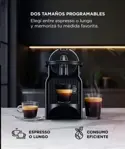 Cafetera Nespresso Inissia Black C40 Cafetera Cápsulas 19 Bares