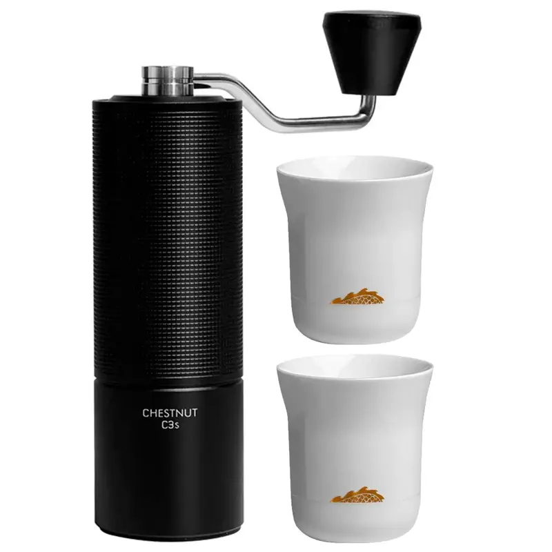 Kit TimeMore Molinillo de Cafe Mas 2 Tazas de Cafe Ceramicas