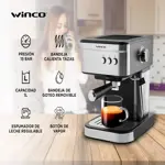 Cafetera Express Winco 15 BAR W1925 Capacidad 1 Litro
