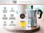Cafetera Gadnic Moka Express manual plateada italiano  3 Tazas
