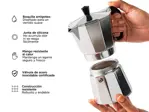Cafetera Gadnic Moka Express manual plateada italiano  3 Tazas