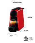 Cafetera Nespresso Essenza Mini Red D30 Cafetera Cápsulas