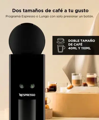 Cafetera Nespresso Essenza Mini Black C 06L 19 Bares Espresso Lungo