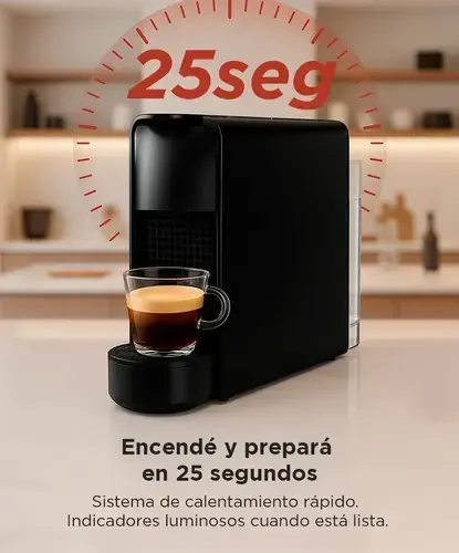 Cafetera Nespresso Essenza Mini Black C 06L 19 Bares Espresso Lungo