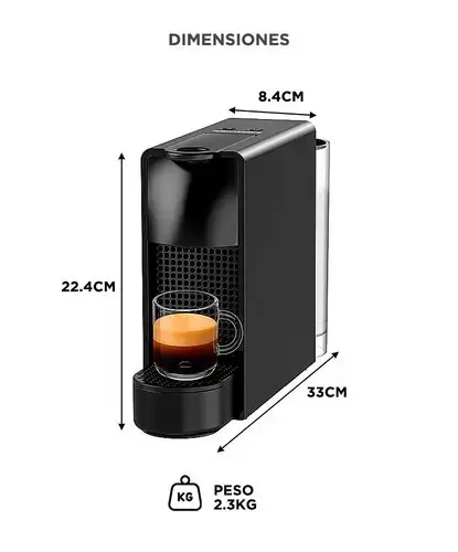 Cafetera Nespresso Essenza Mini Black C 06L 19 Bares Espresso Lungo