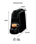 Cafetera Nespresso Essenza Mini Black D30 Cafetera Cápsulas