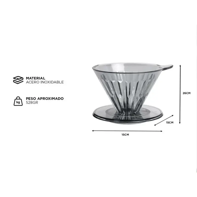 Kit Cafetera Manual + Dripper Y Filtros Time More