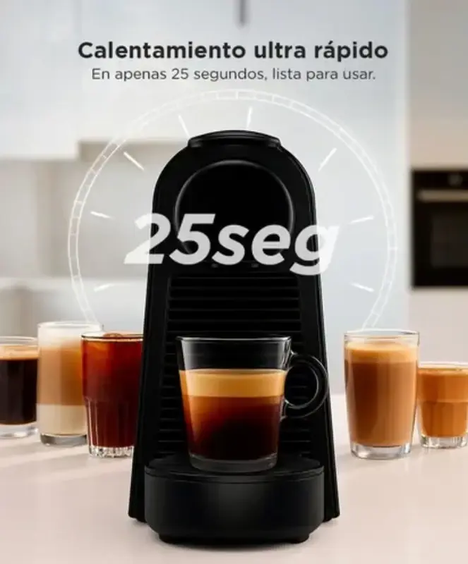 Cafetera Nespresso Essenza Mini Black D30 Cafetera Cápsulas