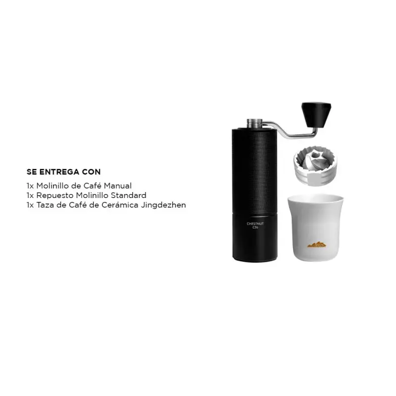 Kit TimeMore Molinillo de Café + Repuesto Standard + Taza de Cafe Ceramica