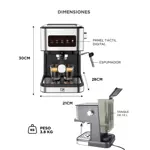 Cafetera Express Gadnic 3 en 1 20 Bares Panel Táctil Vaporizador Depósito 15L
