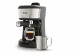 Máquina de café espresso y capuchino Mr. Coffee 4-Shot con accesorio