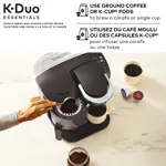 Cafetera Keurig K-Duo Essentials para cápsulas K-Cup negra