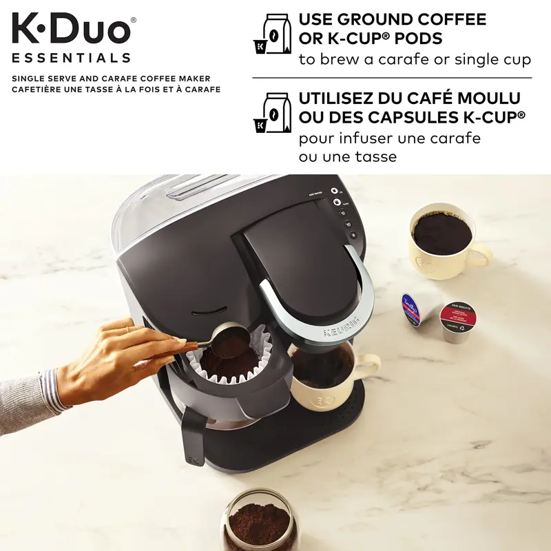 Cafetera Keurig K Duo Essentials para cápsulas K Cup negra